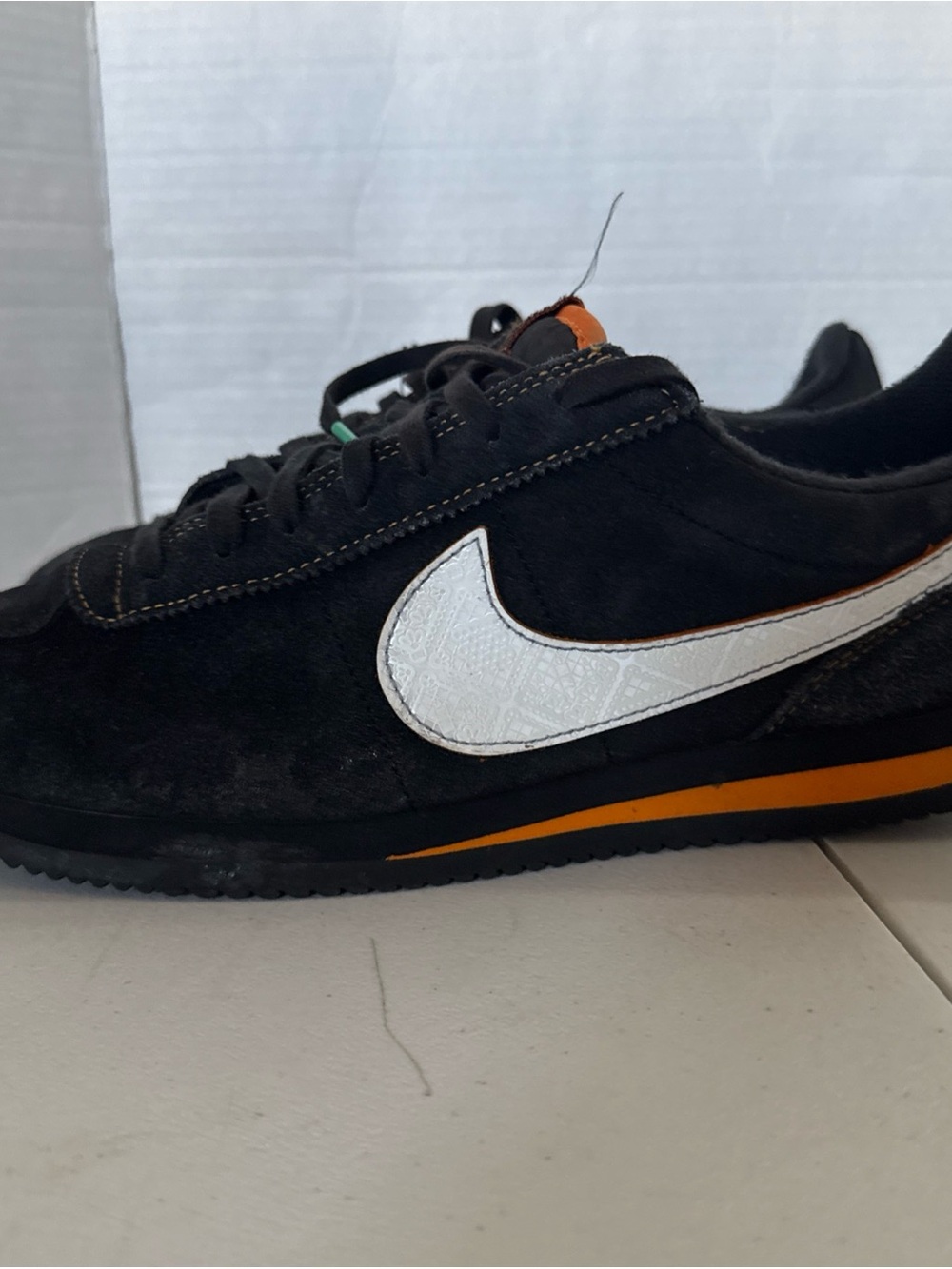 Nike Cortez Day of the Dead Low Top Lace-Up Sneaker Black/White/Orange US 11
